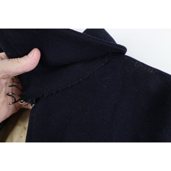 Vtg 30s 40s Distressed Heavyweight Wool Military Band Cape Nurse Cloak Womens - Picture 12 of 16